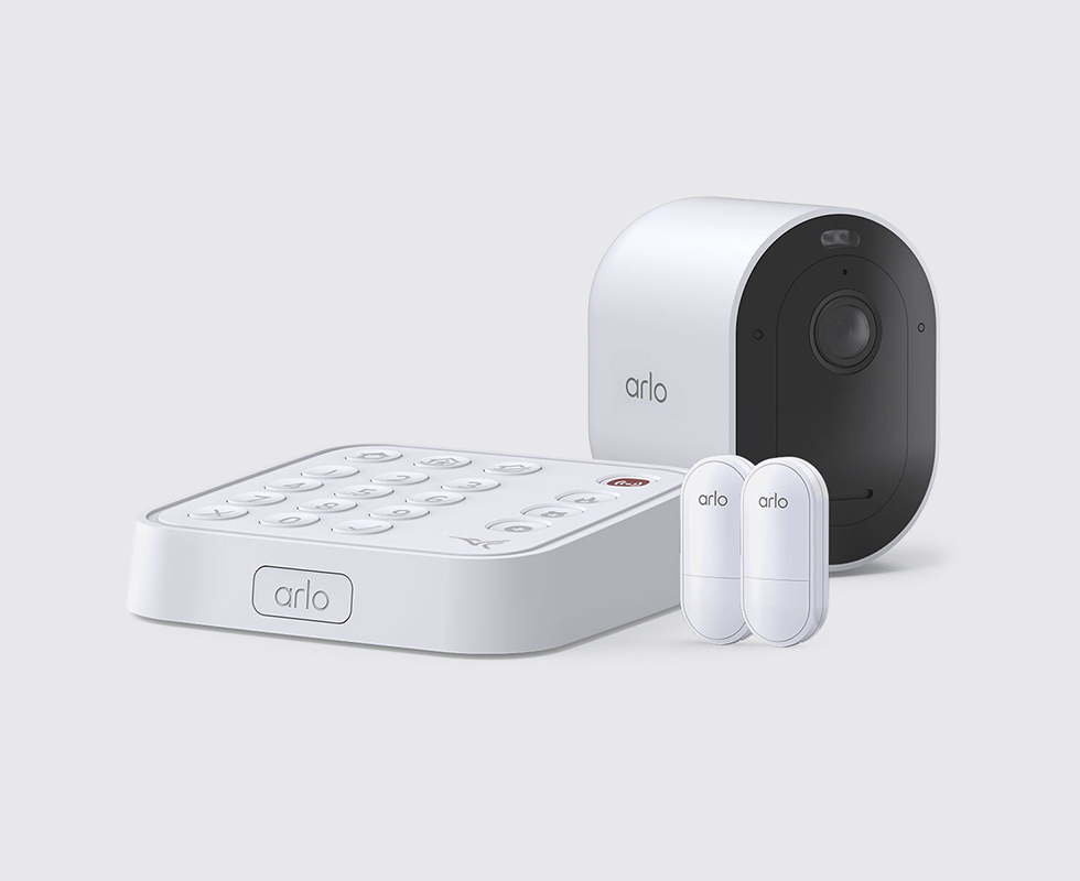 Arlo home security system with sensors and wireless security camera