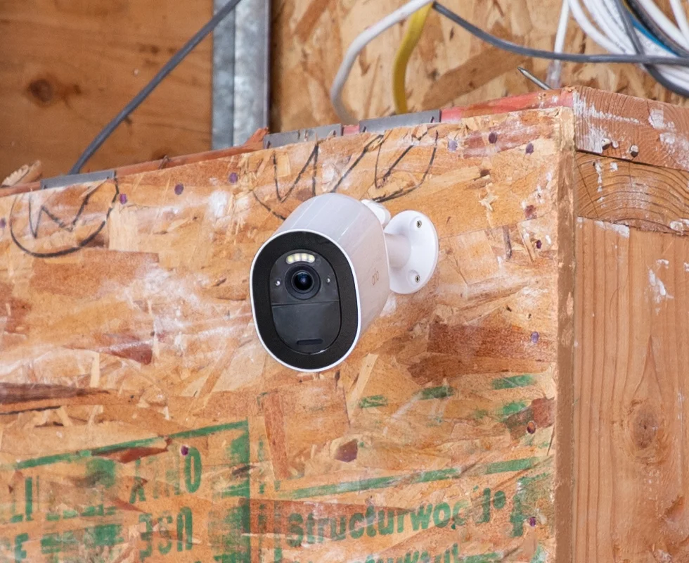 Arlo Security Camera in a construction site