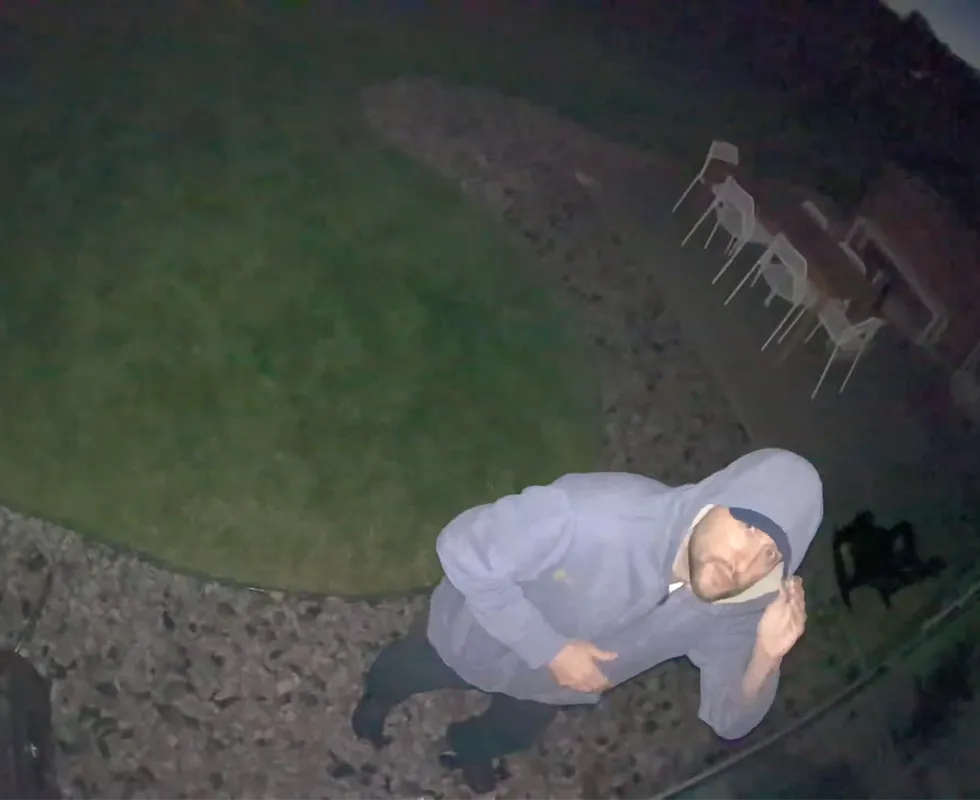 Burglar caught on an Arlo camera