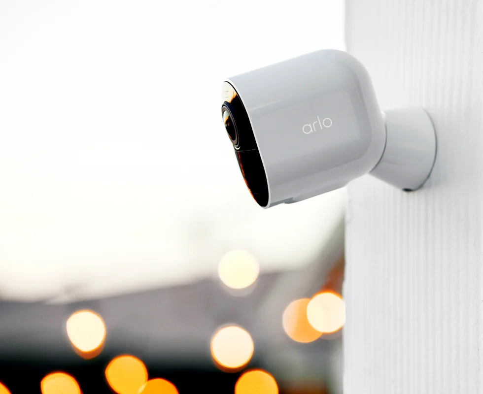 Arlo Ultra 2 Camera Mounted Outside on a wall